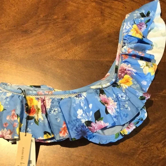 NWT $88 NANETTE LEPORE SMALL MONACO TEASE TOP NO PADDING - Picture 6 of 7